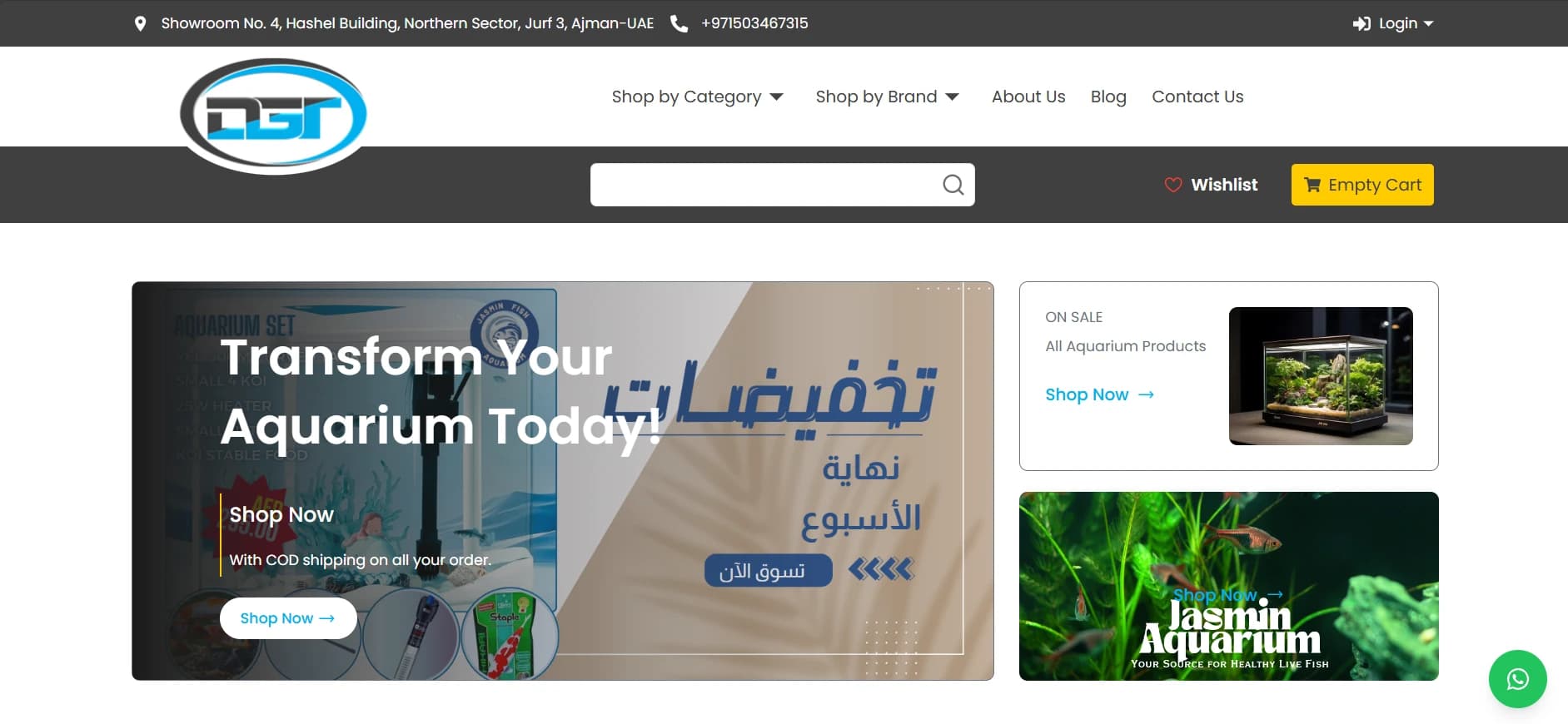 Damselbiz – Scalable Aquarium E-Commerce Platform in Dubai